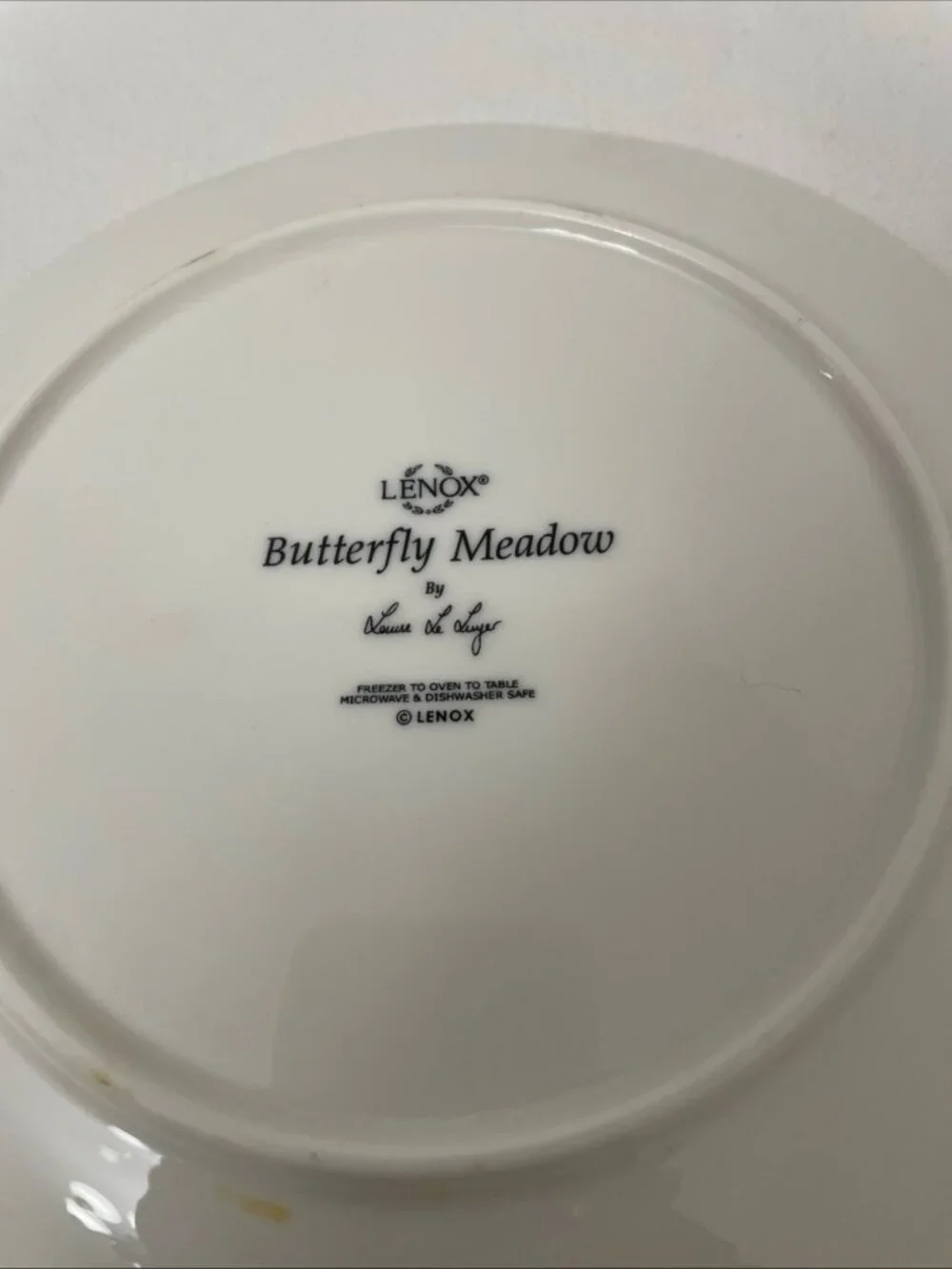 Lenox Butterfly Meadow Porcelain Plates Set of 3 Scalloped 8